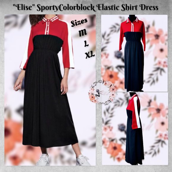 The MBM Boutique Dresses & Skirts - 🎉HP*Last One*🆕 Sporty Color-block Polo Shirt Dress M